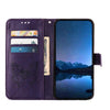 For Xiaomi Redmi K70 / K70 Pro Embossed Butterfly Leather Phone Case(Dark Purple)