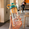 Portable High Temperature Resistant Tea Leaking Plastic Cup, Capacity: 550ml(Green Orange)