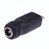 DC 5.5 x 2.1mm Female to Micro USB Male Power Converter(Black)