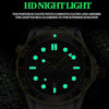 Black Silicon Inter-gold Black BINBOND B2820 Luminous 30m Waterproof Men Sports Quartz Watch