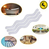 24pcs /Bag Wavy Shaped Gravel Pattern Bathtub Non-Slip Sticker, Specification: 1.3 x 18cm(Transparent)