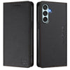 For Samsung Galaxy M35 5G RC01 Dual-Folded Magnetic Suction RFID Leather Phone Case(Black)