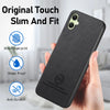 For Samsung Galaxy A04e / F04 / M04 Twill Fabric Leather Skin Back Phone Case(Black)