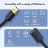 USB 3.0 Female To USB 3.0 Male PVC Cable, Length:0.3m(Black)