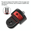 1/4 Inch Screw Converter Tripod Adapter for Sport Camera(Red)