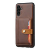 For Samsung Galaxy S25+ 5G Calfskin Card Slot TPU Hybrid PU Phone Case(Brown)