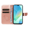 For Samsung Galaxy A26 5G Global Swallowtail Butterfly Embossed Leather Phone Case(Rose Gold)