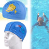 Children Cartoon Hippo Pattern PU Coated Waterproof Swimming Cap, Pattern Random Delivery(Pink)