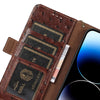 For Samsung Galaxy A36 Ostrich Pattern Genuine Leather RFID Phone Case(Coffee)