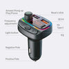 C14 Multifunctional Car Dual QC3.0+PD18W USB Charger Bluetooth FM Transmitter with Atmosphere Light