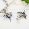 Insect Series S925 Silver Small Pendant Bracelet Accessories Personalized Dragonfly Inlaid Pendant