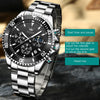OLEVS 2870 Men Multifunctional Chronograph Three Eyes Waterproof Quartz Watch(Black + Silver)