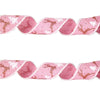 Christmas Imitation Hemp Ribbon Decoration With Wire, Length: 4M Pink White Burrs