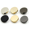 Black 100 PCS Flat Metal Button Clothing Accessories, Diameter:20mm