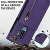 For Samsung Galaxy S9 Plus Cross-body Zipper Square TPU+PU Back Cover Case with Holder & Card Slots & Wallet & Strap(Purple)