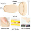 1pair 2 in 1 Half Size Forefoot Pad Anti-drop Sandal Heel Sticker(Yellow Silicon Silk)
