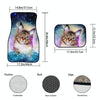 4 in 1 Daisy Pattern Universal Printing Auto Car Floor Mats Set, Style:K3689GP