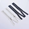 100 PCS No.3 Metal Copper Zipper Pants Placket Zipper, Specification: 19cm(Light Gold + White)