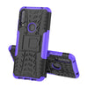 For Alcatel 3L (2020) Tire Texture Shockproof TPU + PC Protective Case with Holder(Purple)