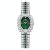 BS Bee Sister  FA1581 Niche Glitter Full Diamond Women Watch(Silver Green)