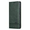 For Samsung Galaxy A56 5G AZNS Magnetic Calf Texture Flip Leather Phone Case(Dark Green)