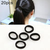 20pcs / Pack Girls Kids Rubber Bands Ponytail Holder Elastic Hair Bands(Black)