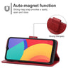 Leather Phone Case For Alcatel 3L 2021 / 1S 2021 / Vodafone Smart V12(Red)