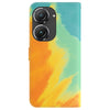 For Asus Zenfone 9 Watercolor Pattern Flip Leather Phone Case(Autumn Leaf)