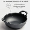 27cm Cast Iron Frying Pan Stewpot Universal Uncoated Non-Stick Casserole