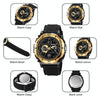 SKMEI 2098 Multifunctional Men 50M Waterproof Thermometer Dual Display Digital Wrist Watch(Black+White)
