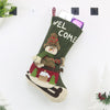 CX20228 Snowman Pattern Christmas Sock Gift Bag Christmas Tree Pendant Decoration