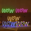 WOW Shape LED Neon Light Wall Hanging Bar Atmosphere Lights(Colorful Light)