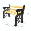 3 PCS Doll House Miniature Garden Furniture Wooden Bench Child Role Playing Toy