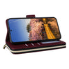 For Samsung Galaxy A25 Nine-card Slots Zipper Wallet Bag Leather Phone Case(Wine Red)