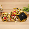 Cartoon Motorcycle Alarm Clock Bedroom Plastic Pointer Alarm Clock, Size: 23*13*6cm(Gold, Red)
