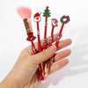 Christmas Makeup Brush Gift Elk Beginner Set Beauty Tool Set, Specification:Five Red-single Side