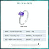 BSR460-8VT S925 Sterling Silver White Gold Plated Exquisite Tanzanite Ring Hand Decoration