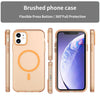 For iPhone 11 MagSafe Frosted Translucent TPU + PC Full Coverage Phone Case(Orange)