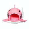 Shark Pet Bed, Small, Pink, 42cm, Cosy, Washable Cushion