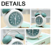 Bedroom Desktop Metal Digital Mechanical Alarm Clock Living Room Silent Clock With Night Light(Green)