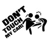 10pcs Car Sticker Do Not Touch My Car Personalised Reflective Warning Sticker(Black)