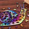 Irregular Wooden Animal Alien Puzzle High-Difficulty Three-Dimensional Puzzle Toy(Flamingo)