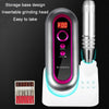 BLUEQUE Plug-in Portable Nail Art Carbon Brush Grinder, Specification: US Plug (White)