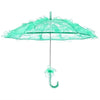 Wedding Parties Bridal Lace Cotton Umbrella Dancing Photography Prop Umbrella(Green)