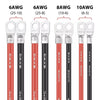 10AWG 6-5 Car 50cm Red + Black Pure Copper Battery Inverter Cable