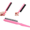 3pcs /Set Hairdressing Comb Steel Pin Pointed Tail Comb Double Head Eyebrow Brush Hairdressing Comb Set(Purple)