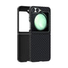 For Samsung Galaxy Z Flip6 5G ABEEL C Carbon Fiber Series 6D Micro Relief MagSafe Phone Case(Black)