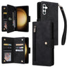 For Samsung Galaxy S25+ 5G Rivet Buckle 9 Cards Three Fold Leather Phone Case(Black)
