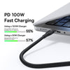Baseus Flash Series 3 100W 3 in 1 Type-C to 8 Pin and Dual Type-C Fast Charging Data Cable, Length: 1.5m(Black)