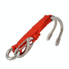 Diving Double-headed Stainless Steel Flow Hook With Safety Rope, Color: Red